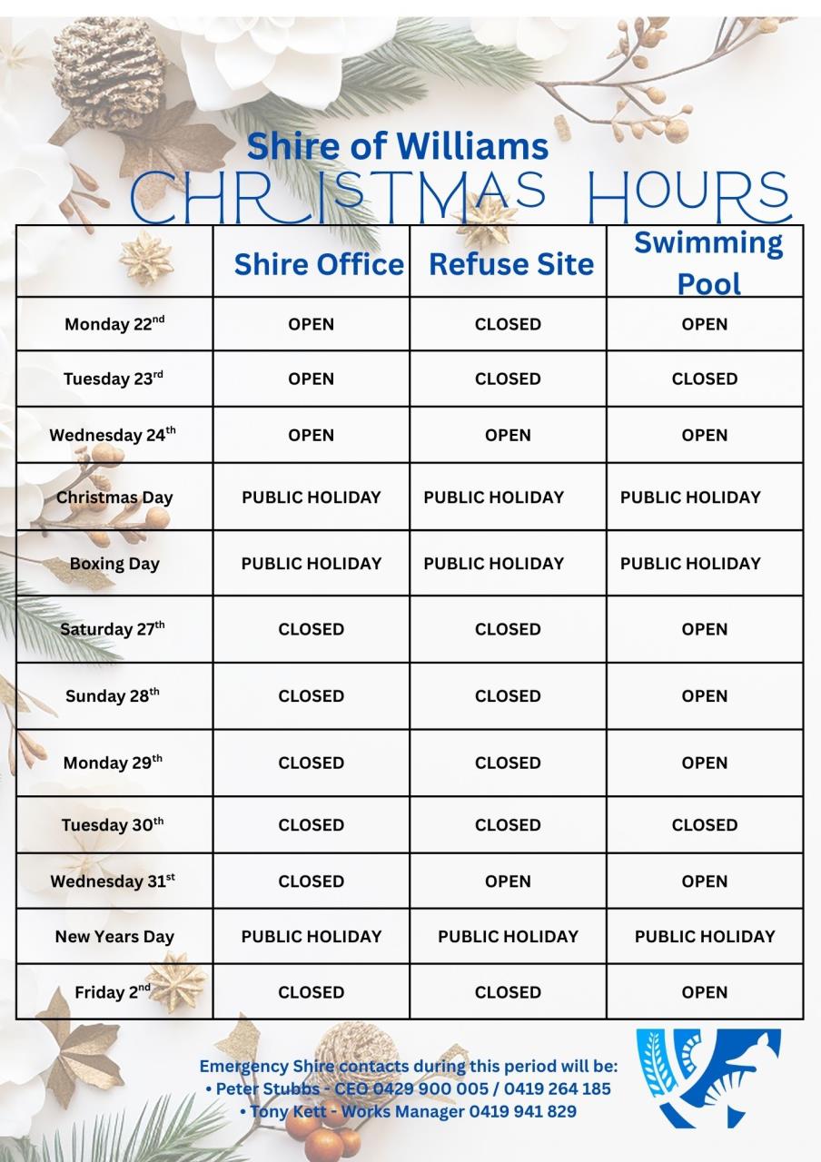 Office Closure Dates & Times