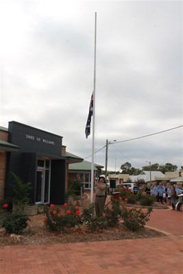 ANZAC Day - Raising the flag