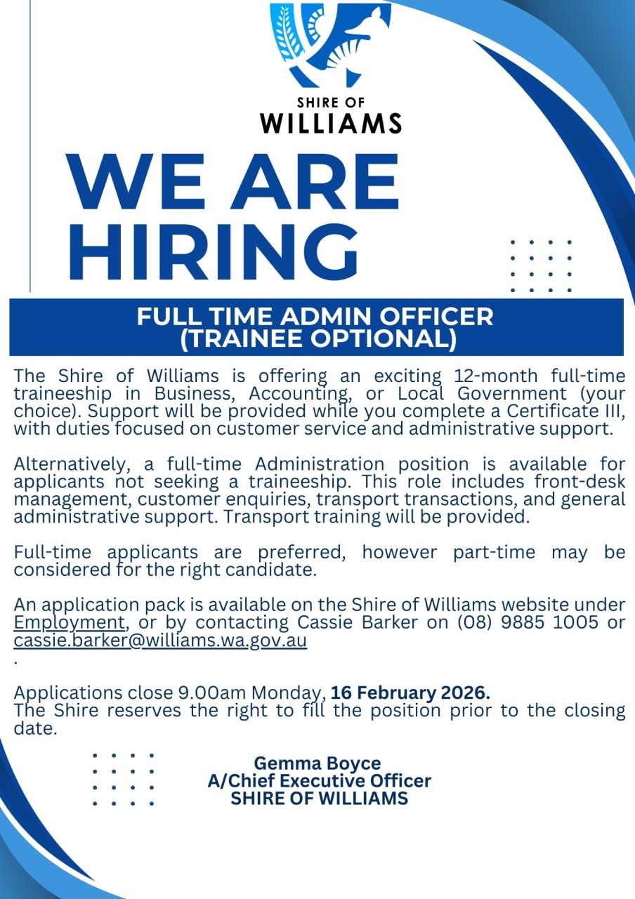 Employment Opportunities!