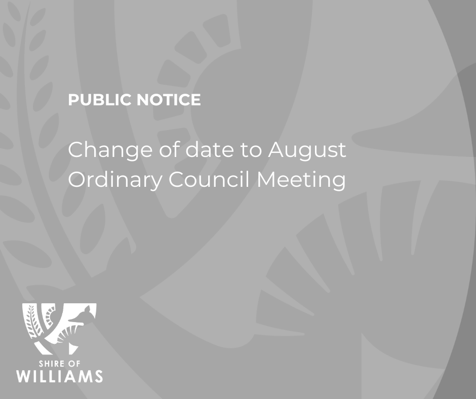 Public Notice - Ordinary Council Meeting Date Change